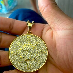 Gold and Silver Pendant Necklace